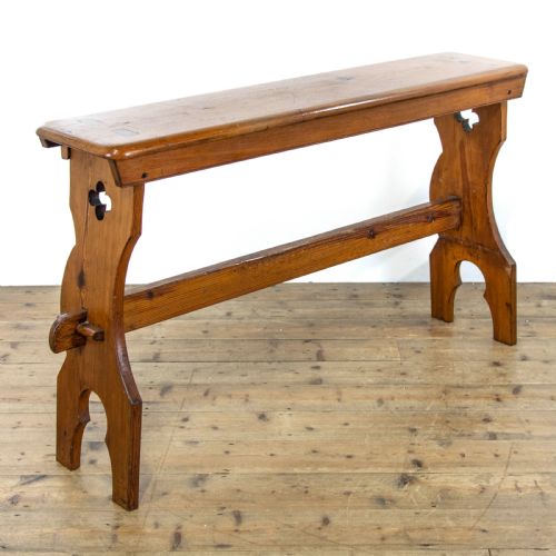 Antique Pitch Pine Organ Bench
