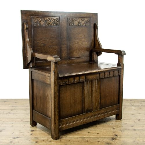 Antique Oak Monk’s Bench