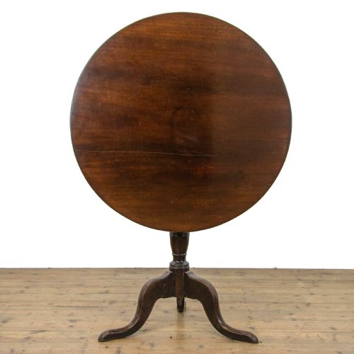 19th Century Mahogany Tilt Top Pillar Table