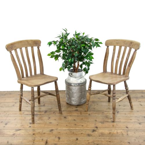 Pair of Similar Rustic Farmhouse Kitchen Chairs