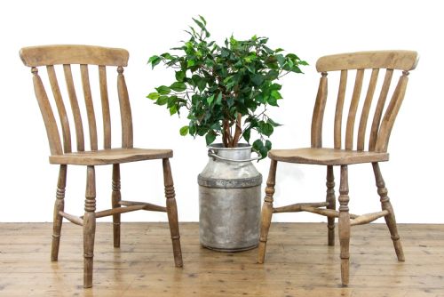 fig 1. Pair of Similar Rustic Farmhouse Kitchen Chairs