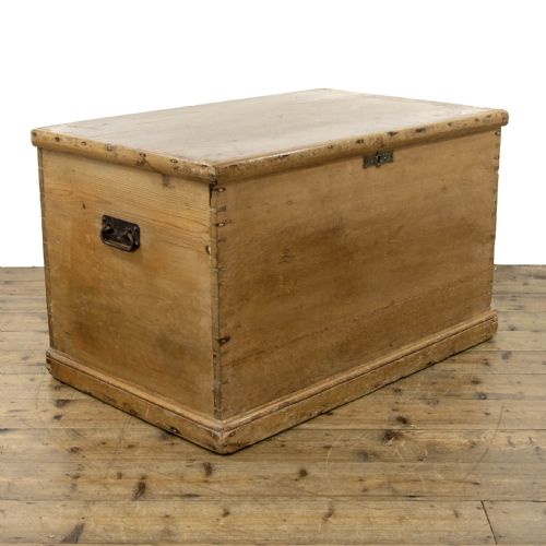 19th Century Stripped Pine Chest or Blanket Box