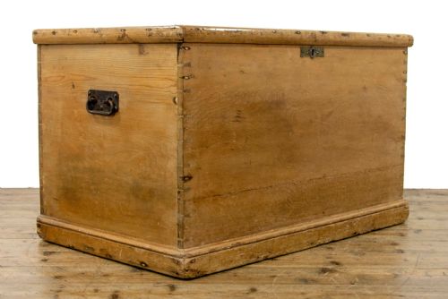 fig 1. 19th Century Stripped Pine Chest or Blanket Box
