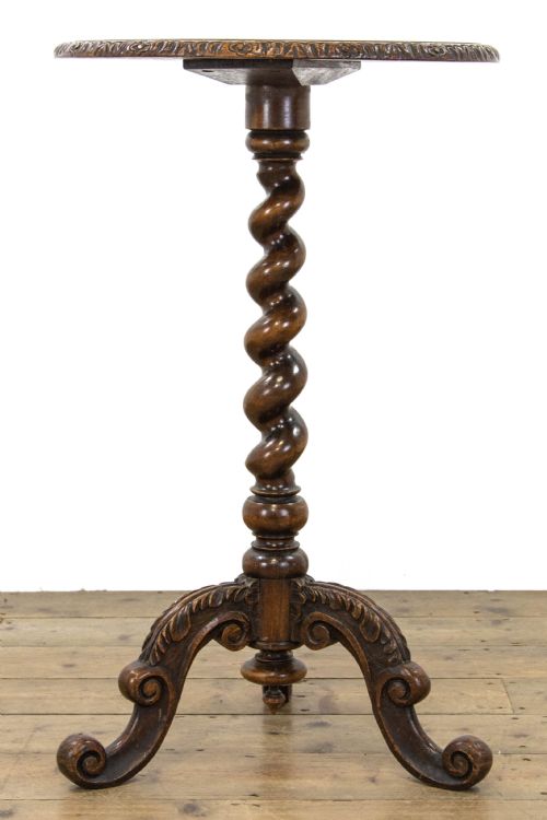 fig 1. Victorian Carved Oak Side Table