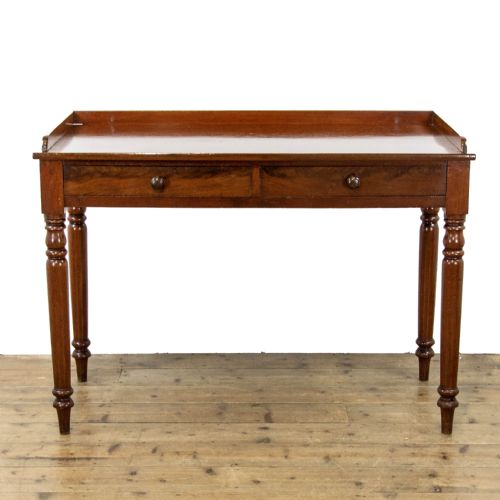 Victorian Mahogany Two Drawer Side Table