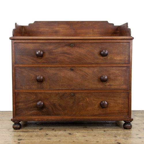 Antique Mahogany Chest of Drawers with Gallery