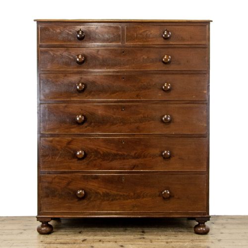 Large Two Part Victorian Mahogany Chest of Drawers