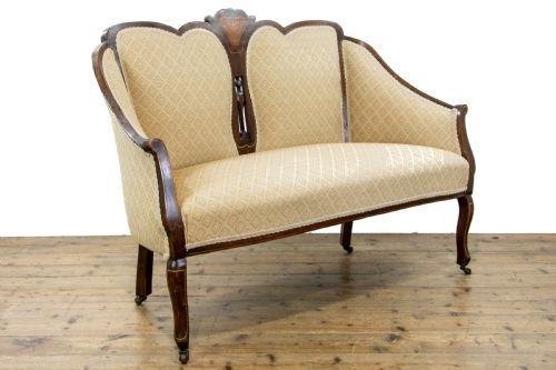 fig 1. Antique Edwardian Mahogany Settee