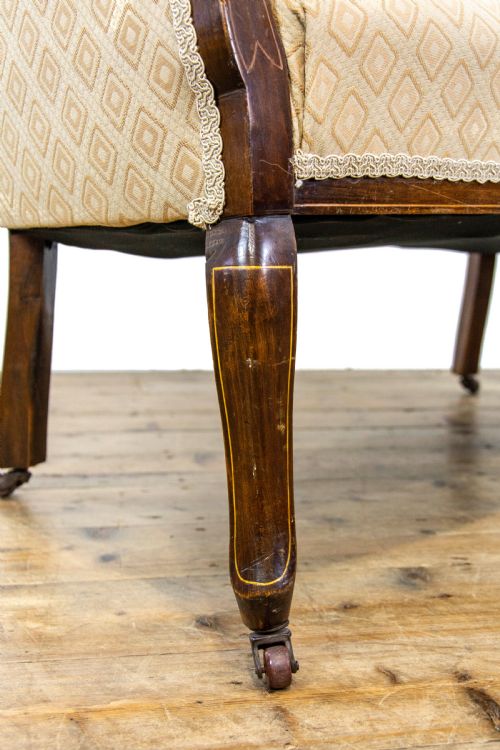 fig 2. Antique Edwardian Mahogany Settee