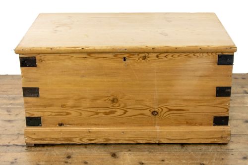 fig 2. Rustic Antique Pine Trunk or Chest