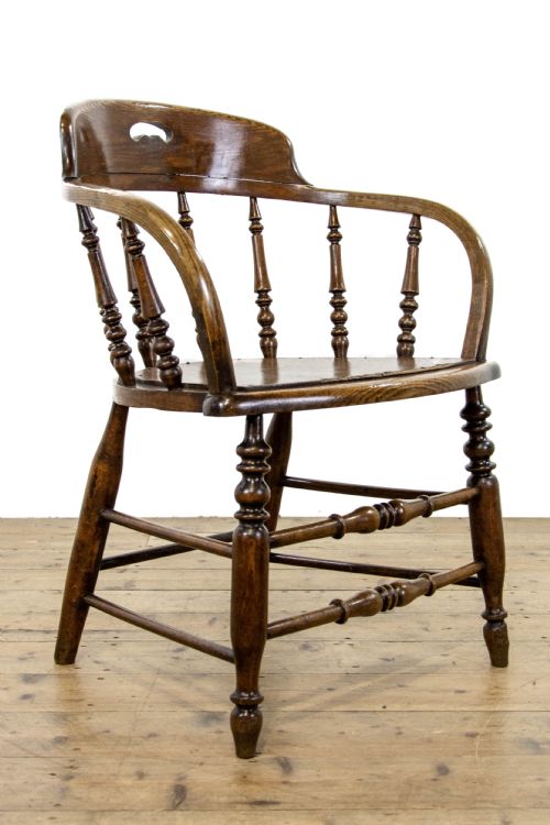 fig 1. Antique Oak Desk Chair
