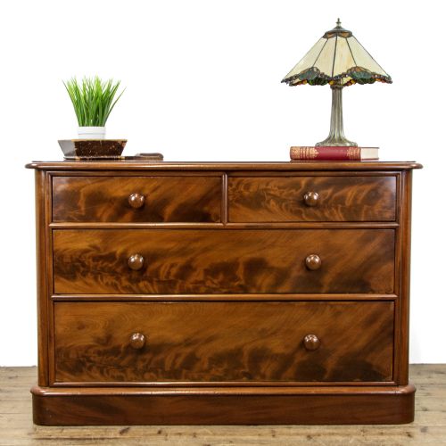 Low Victorian Mahogany Chest of Drawers