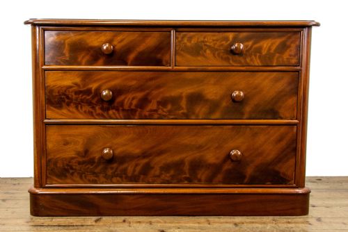fig 1. Low Victorian Mahogany Chest of Drawers