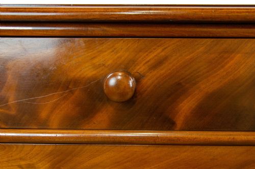 fig 2. Low Victorian Mahogany Chest of Drawers