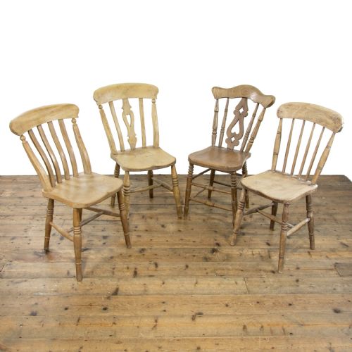Four Mix and Match Antique Kitchen Chairs