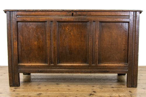 fig 2. Antique Oak Coffer or Blanket Box 
