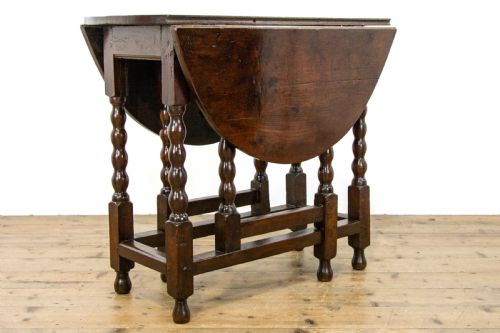 fig 1. 18th Century Antique Oak Gate Leg Table