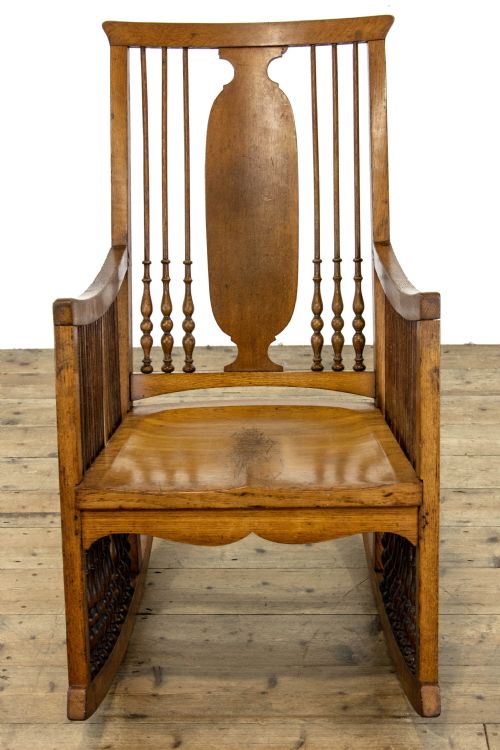 fig 1. Antique Oak Arts & Crafts Rocking Chair