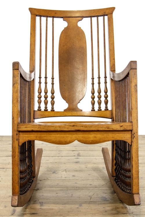 fig 2. Antique Oak Arts & Crafts Rocking Chair