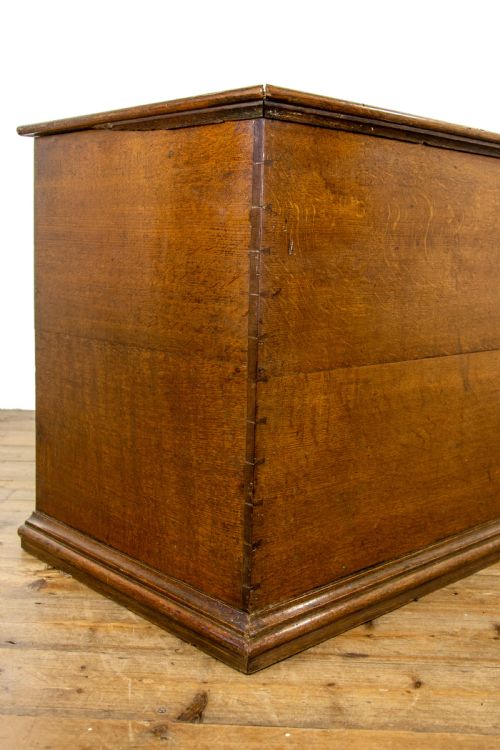 fig 2. Large Antique Oak Blanket Box or Chest 