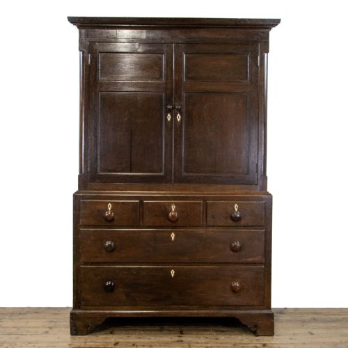 Antique Welsh Oak Press Cupboard 1878