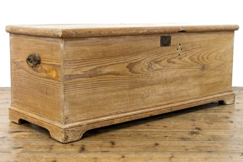 fig 1. Antique Pine Trunk or Blanket Box