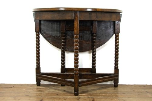 fig 1. Antique Oak Credence Table