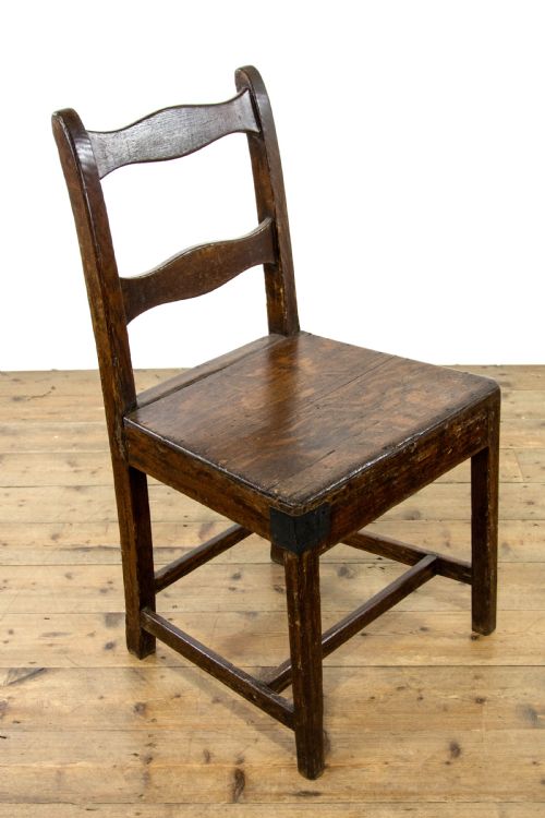 fig 2. Set of Four Antique Oak Farmhouse Chairs