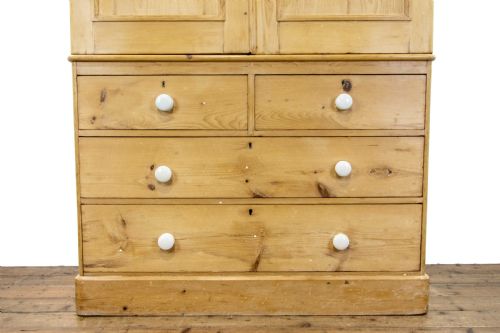 fig 1. Large Antique Pine Linen Press Cupboard