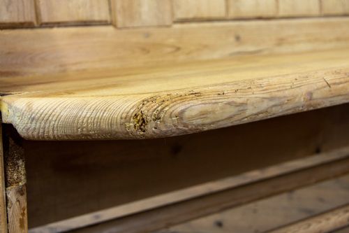fig 2. Rustic Antique Pine Pew Bench