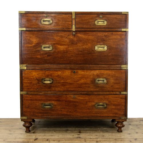 Antique Mahogany Campaign Chest of Drawers