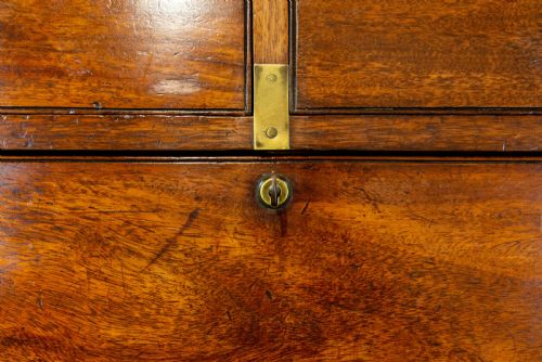 fig 2. Antique Mahogany Campaign Chest of Drawers