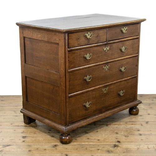 fig 1. 18th Century Antique Oak Chest of Drawers