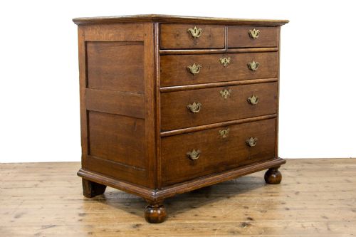fig 2. 18th Century Antique Oak Chest of Drawers