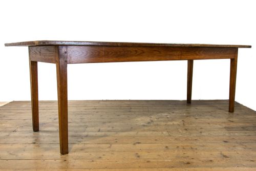 fig 1. Large Antique Oak Farmhouse Table