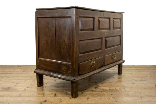 fig 1. Antique 18th Century Welsh Oak Coffer