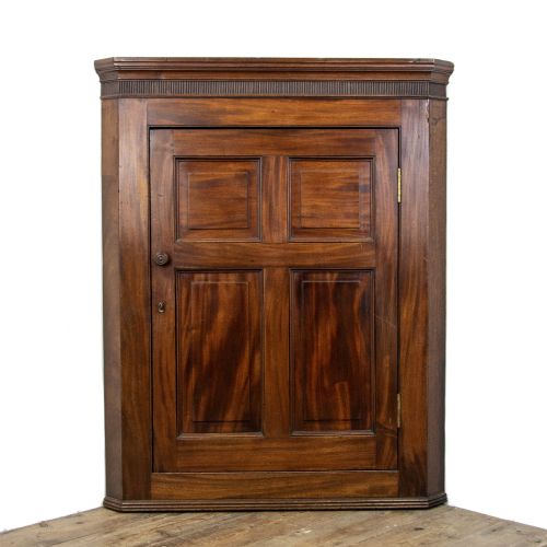 Antique Mahogany Corner Cupboard