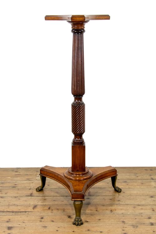 Large Antique Mahogany Torchere Stand