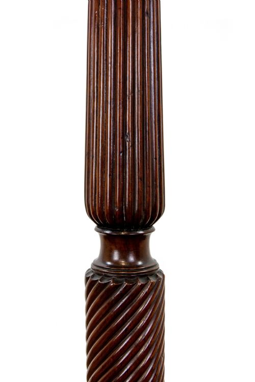 fig 2. Large Antique Mahogany Torchere Stand