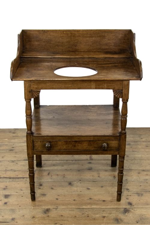 Antique Oak Washstand with Drawer