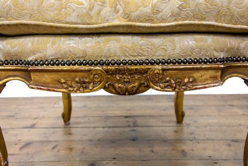 fig 2. Antique Gilt Frame Wing Armchair