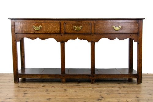 Antique Oak Dresser Base Sideboard