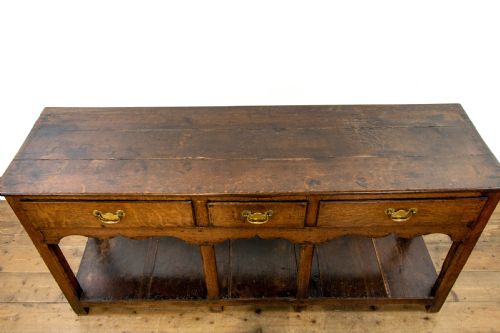 fig 2. Antique Oak Dresser Base Sideboard