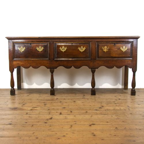 18th Century Antique Oak Dresser Base