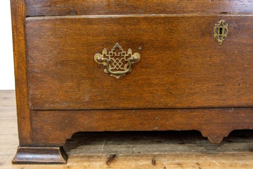 fig 1. Early 19th Century Antique Oak Chest on Stand