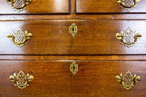 fig 2. Early 19th Century Antique Oak Chest on Stand