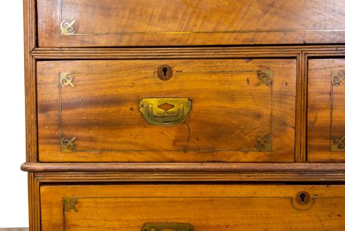fig 1. Antique Camphor Wood Secretaire Campaign Chest