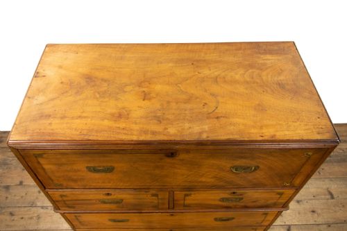 fig 2. Antique Camphor Wood Secretaire Campaign Chest