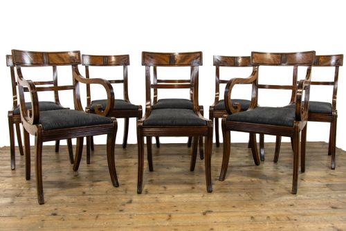 fig 1. Set of Eight Regency Mahogany Dining Chairs