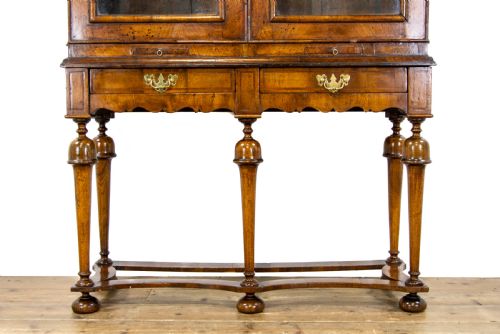 fig 1. Antique William and Mary Walnut Glass Display Cabinet